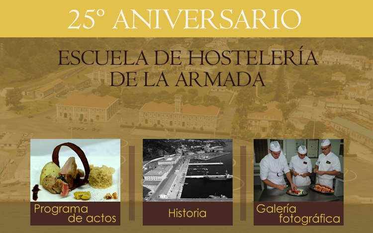 Cartel 25º Aniversario de la Escuela de Hostelería de la Armada